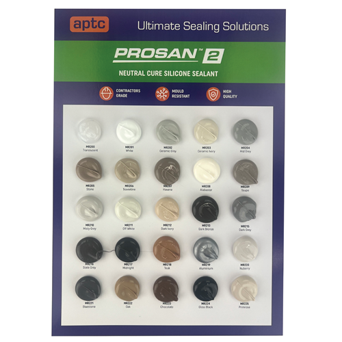 Silicone Colour chart